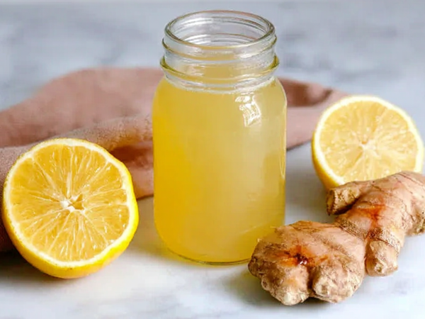 Gember citroen detox shot met collageen