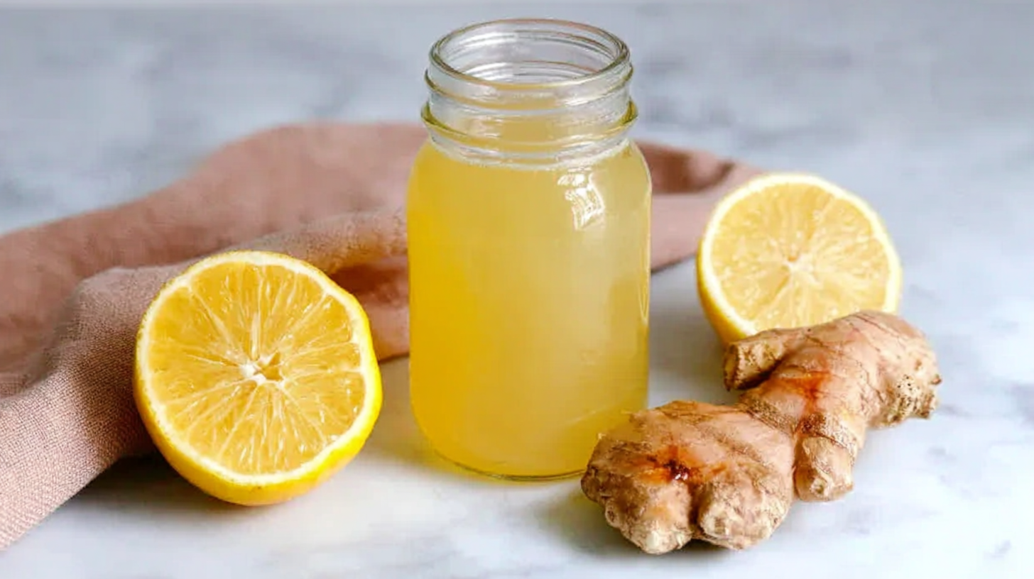 Gember citroen detox shot met collageen